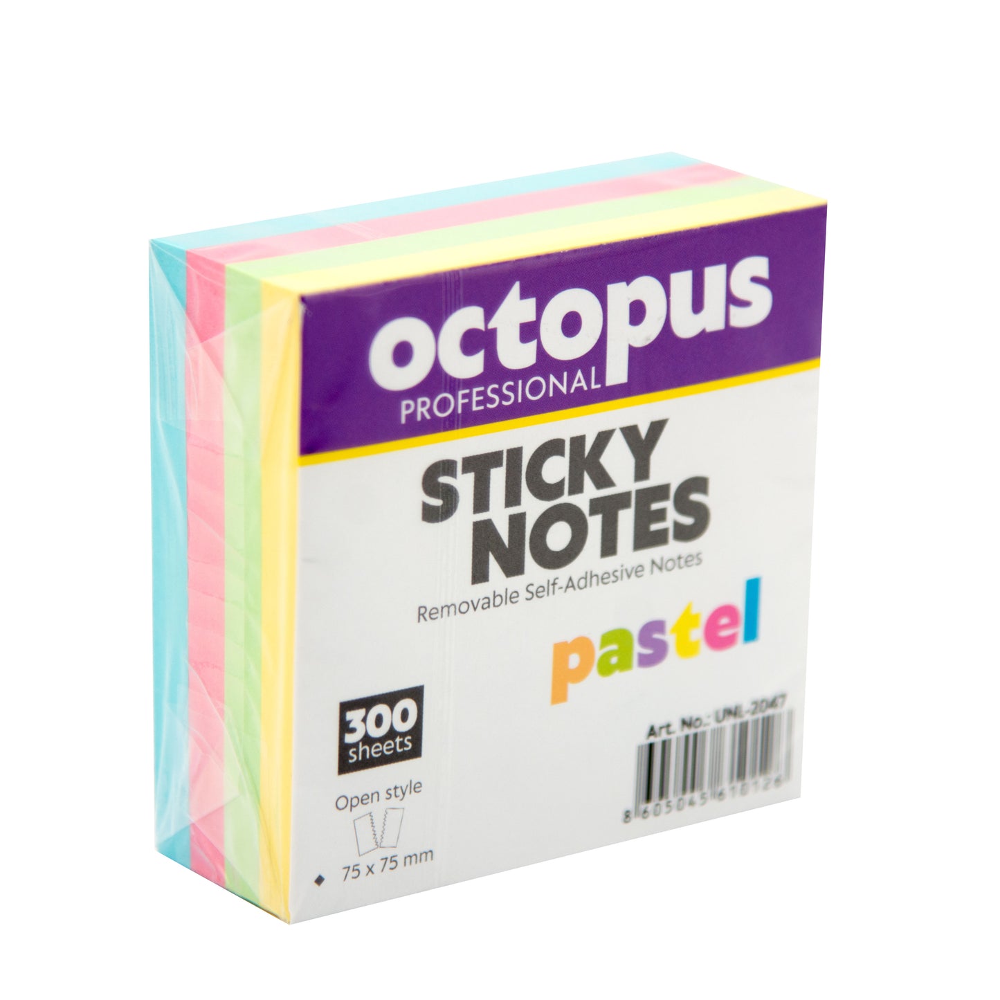 Blok samolepljivi Octopus 300 lista pastel