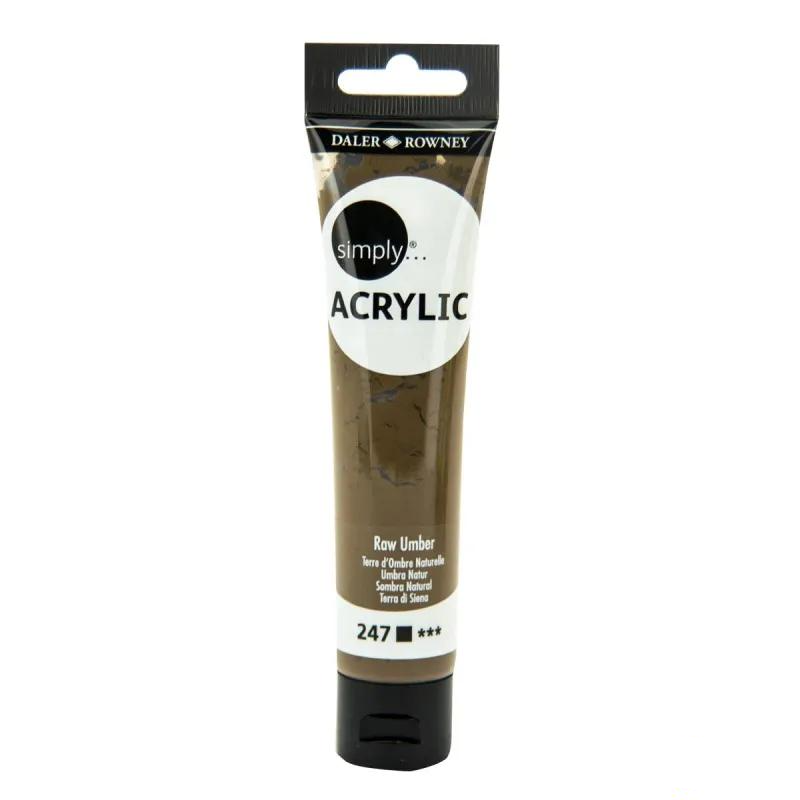 Boja akrilna 75ml raw umber 247 simply