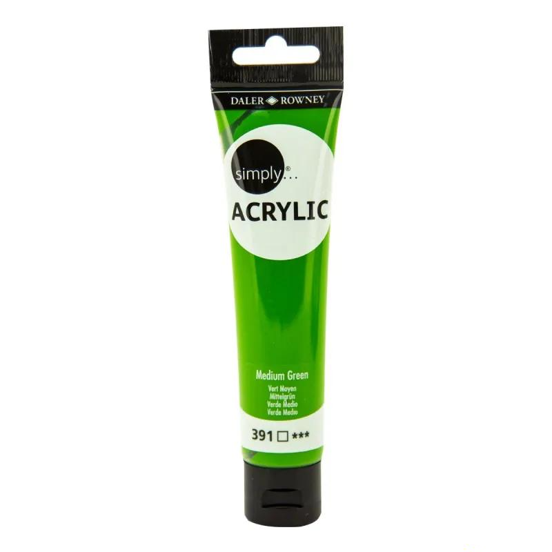 Boja akrilna 75ml zelena medium 391 simply
