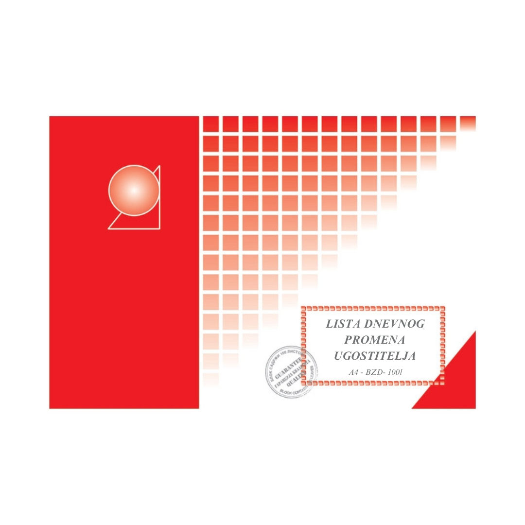 Lista dnevnog prometa ugostitelja A4