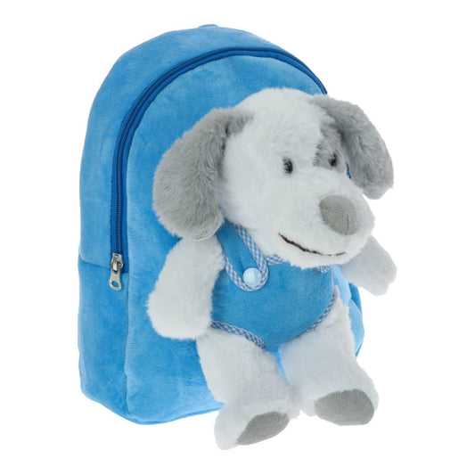Ranac predškolski plišani Dog blue