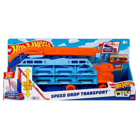 Hot Wheels Speed Drop Transporter sa stazom