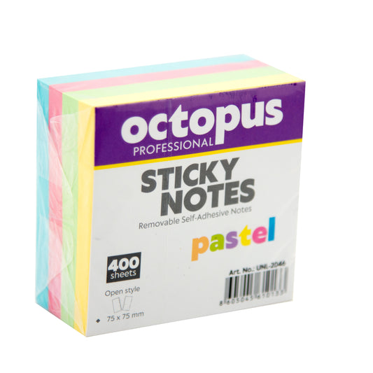 Blok samolepljivi Octopus 400 lista pastel