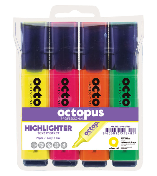 Text marker 1/4 Fluo Octopus