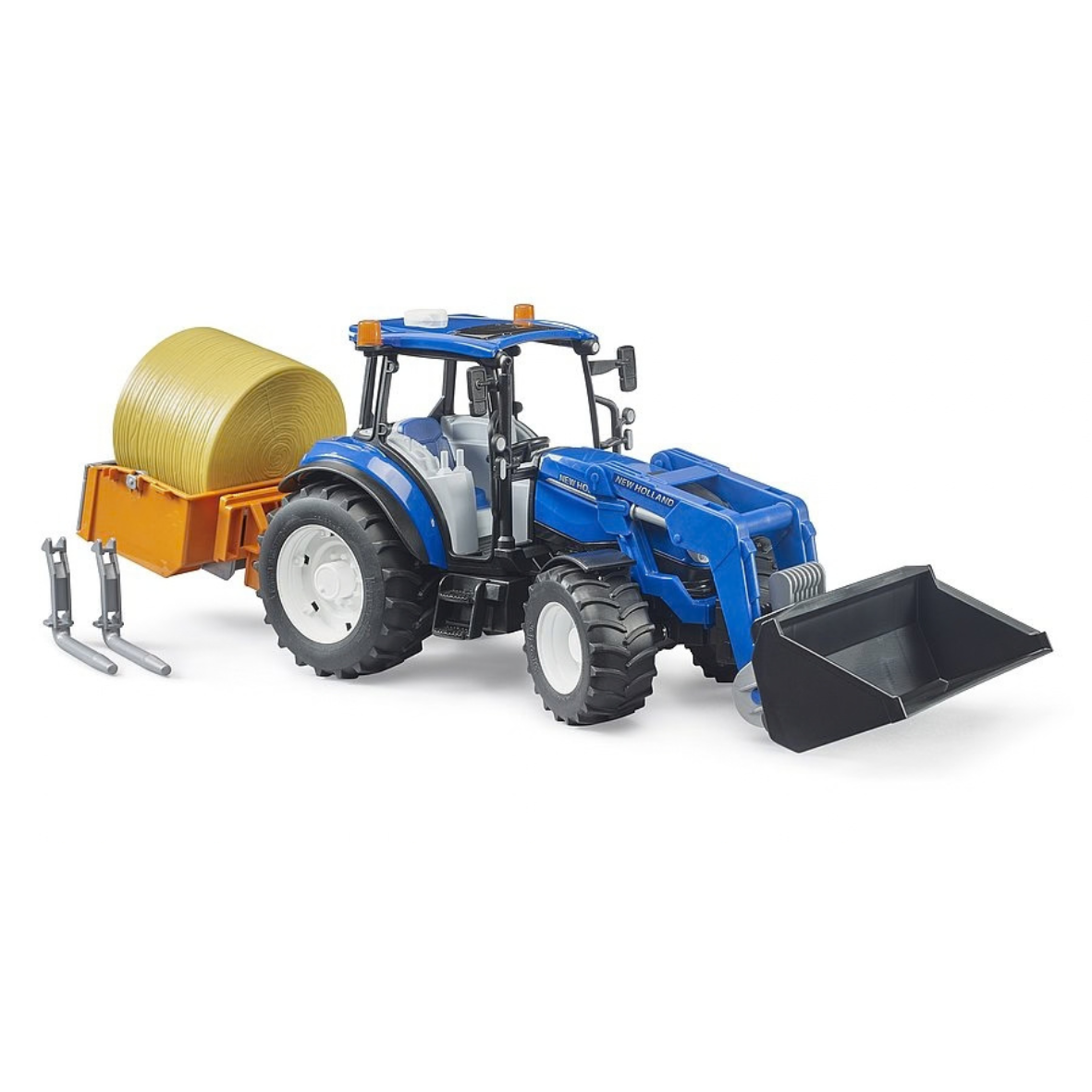 Traktor New Holland T5.120 sa prednjim utovarivačem, kiperom i viljuškama