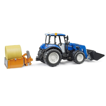 Traktor New Holland T5.120 sa prednjim utovarivačem, kiperom i viljuškama