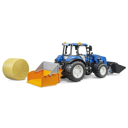 Traktor New Holland T5.120 sa prednjim utovarivačem, kiperom i viljuškama