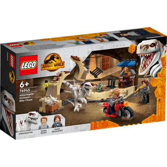 LEGO Jurassic World Dinosaurus atrociraptor: Jurnjava na motoru