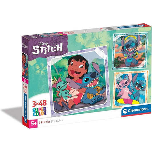Puzzle Clementoni 3x48 Disney Stitch