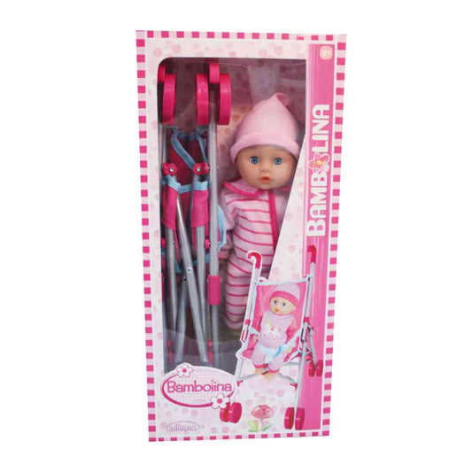 Bambolina superstar set lutka i kolica