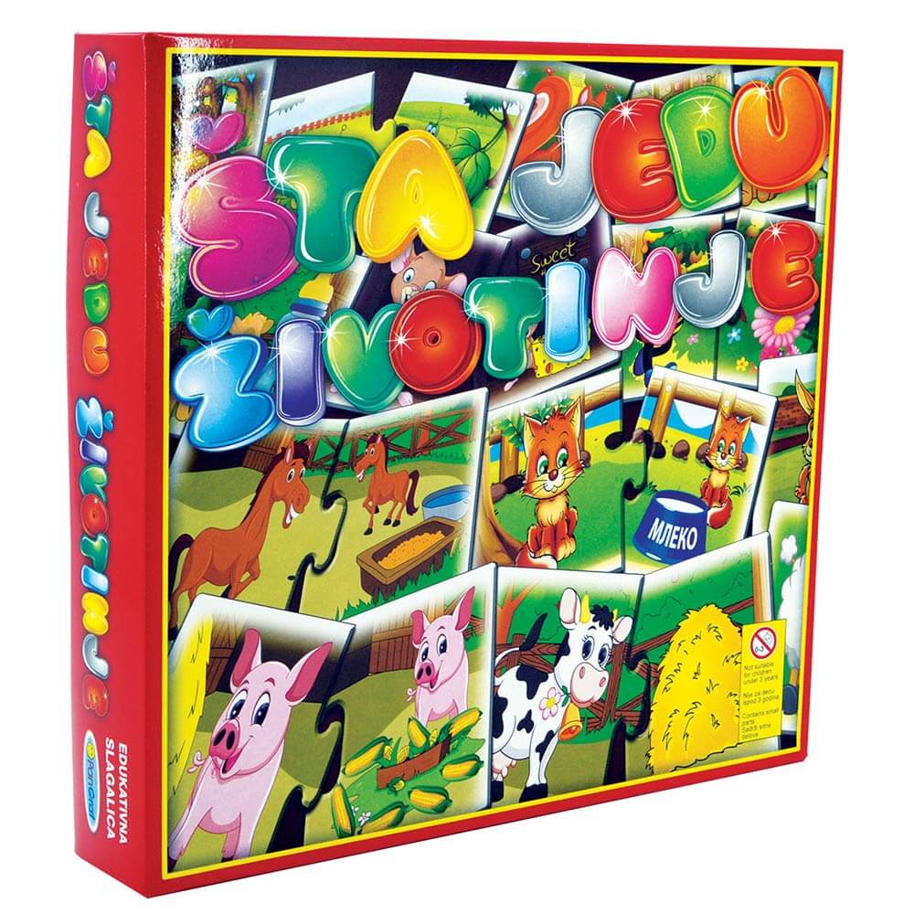 Puzzle šta jedu životinje