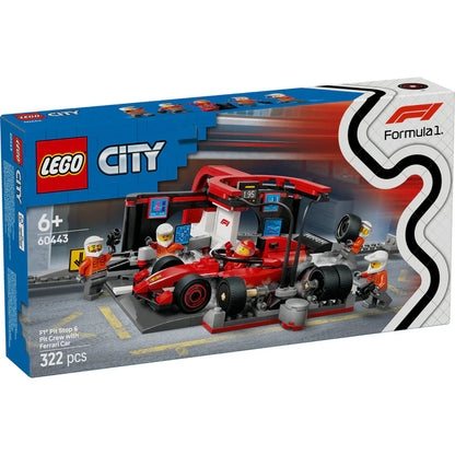 LEGO City F1® pitstop i ekipa sa automobilom Ferrari